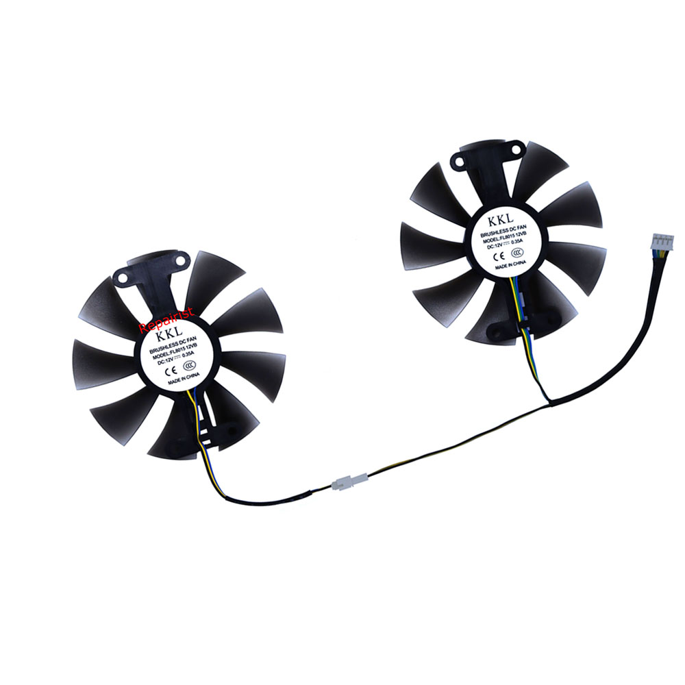 2Pcs/Set,Video Cards Fan,FL801 - Rx 580 8Gb 2048Sp Gpu recension och pris