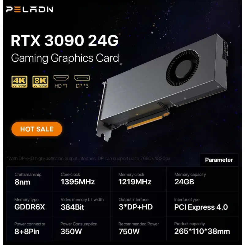Hot Sale Low Price AI Server G - Rtx 3090 24Gb Graphics Card recension och pris